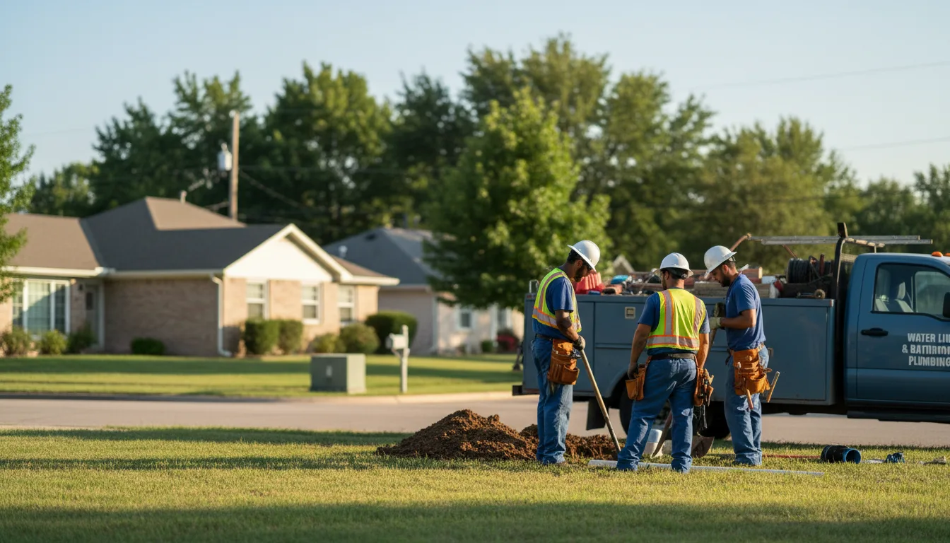 Residential water line and bathroom plumbing service in Smithfield, PA